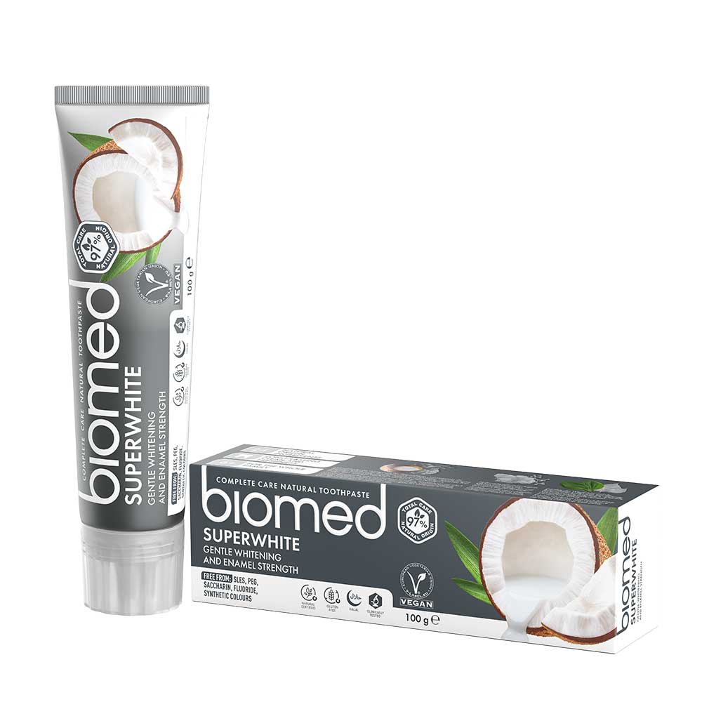 Biomed Superwhite Hydroxiapatit Tandkräm 100 g