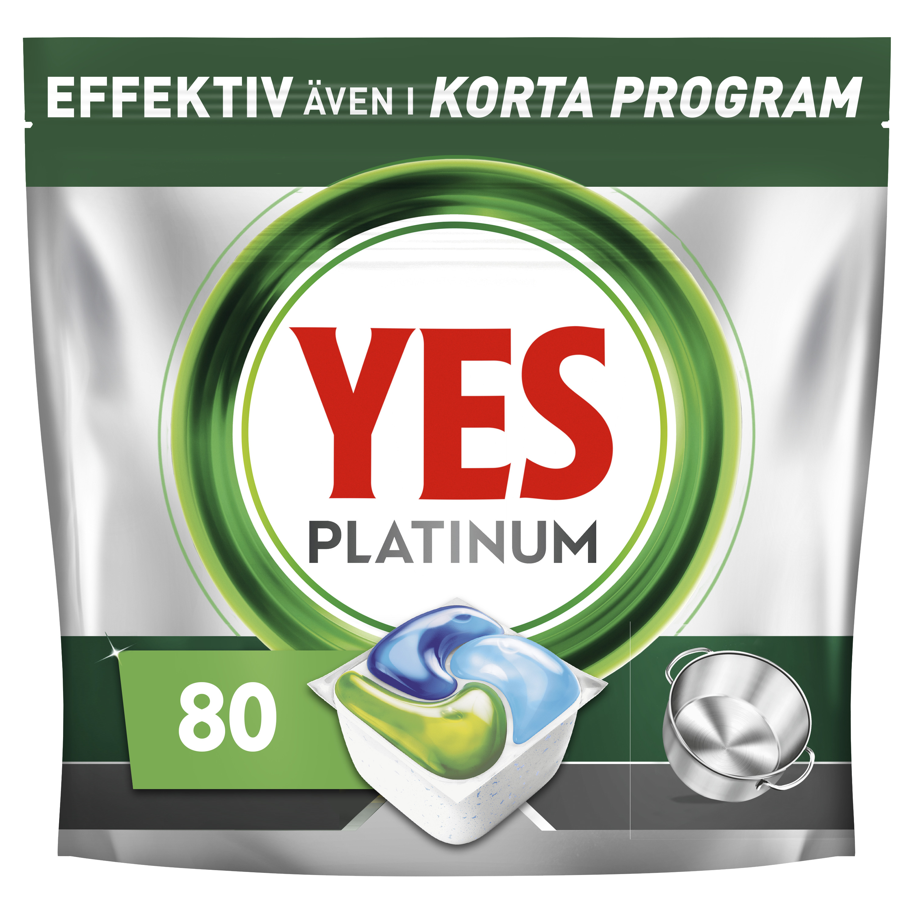 YES Platinum All In One Diskmaskinstabletter Regular 80 tabletter