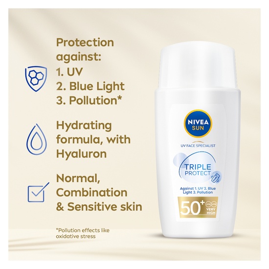NIVEA SUN UV Face Triple Protection SPF50 40 ml
