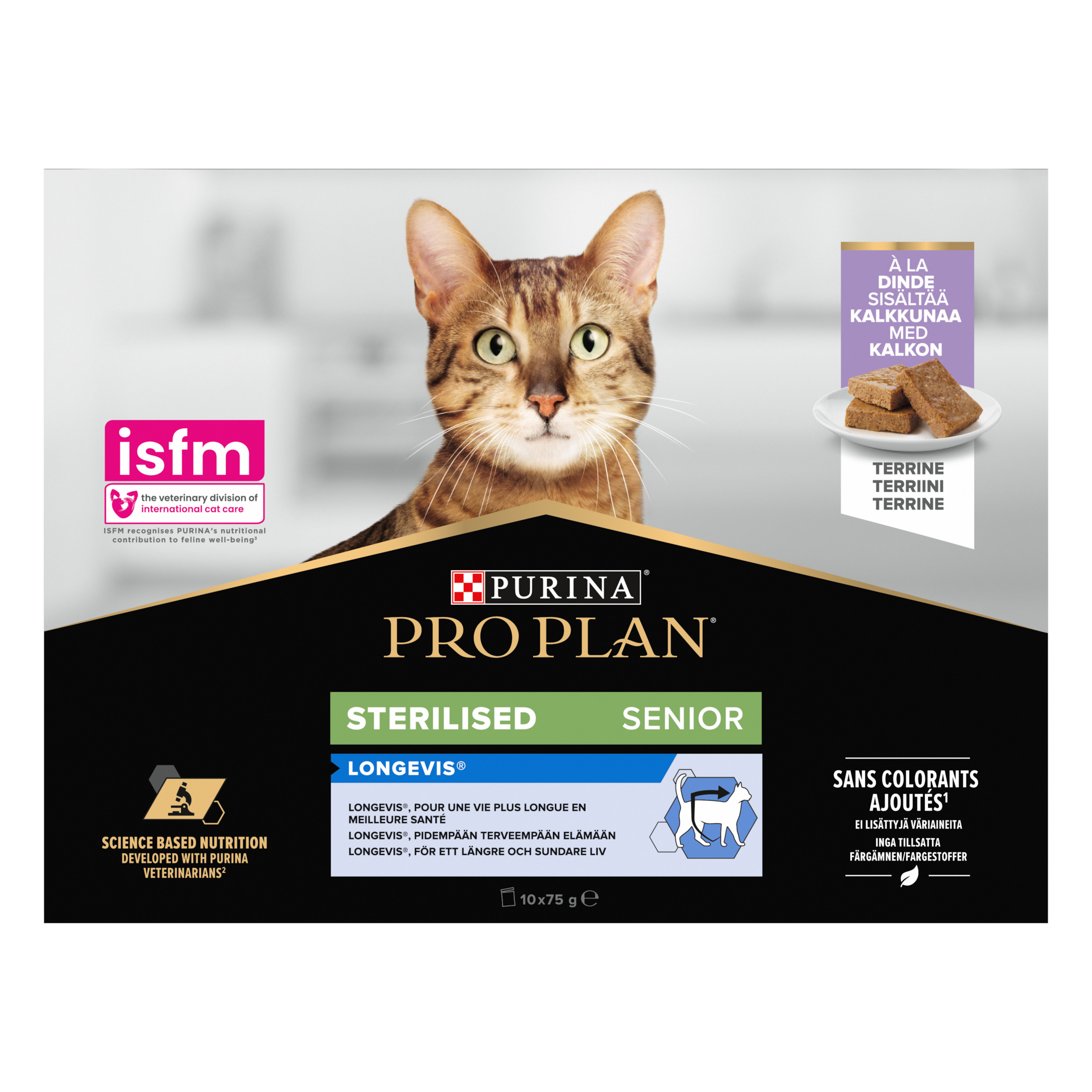 Purina Pro Plan Sterilised Senior 7+ Longevis Terrine med kalkon 750 g