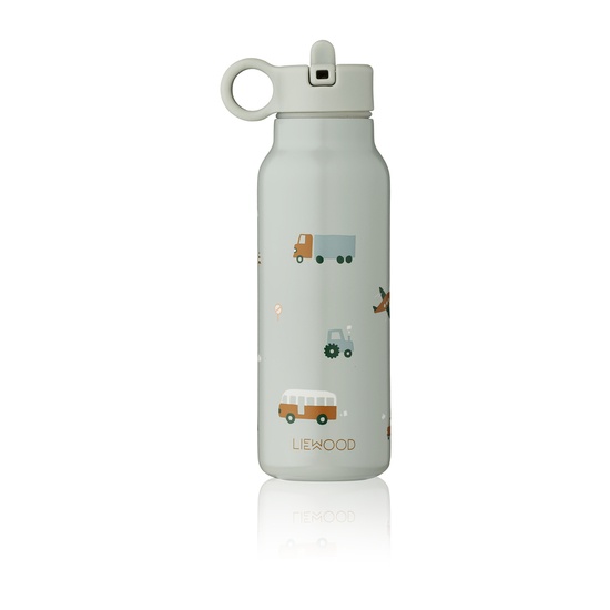LIEWOOD Falk Vattenflaska Vehicles Dove Blue 350 ml