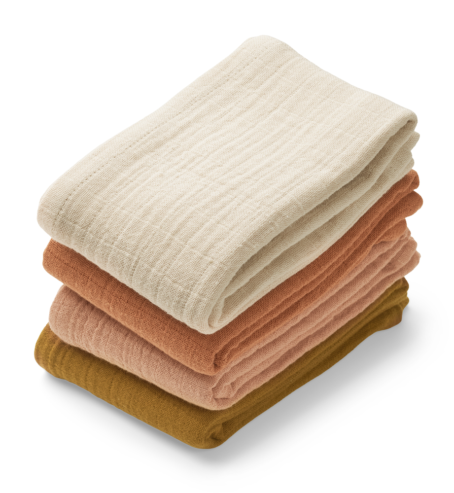 LIEWOOD Leon Muslindukar Rose Multi 60x60cm 4-pack