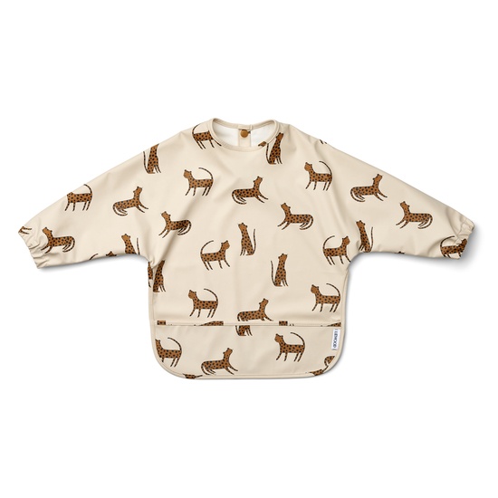 LIEWOOD Merle Långärmad Haklapp Leopard Sandy