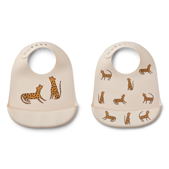 LIEWOOD Tilda Silikonhaklappar Leopard Sandy 2-pack