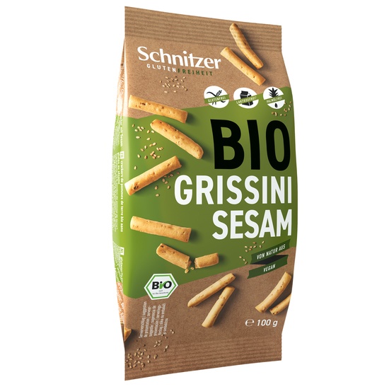 Schnitzer Glutenfria Ekologiska Grissini Sesam 100 g