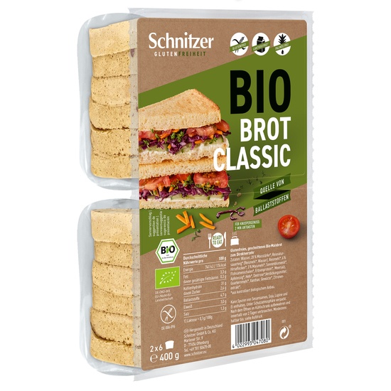 Schnitzer Glutenfritt Ekologisk Bread’n Toast White Ready to Eat 400 g