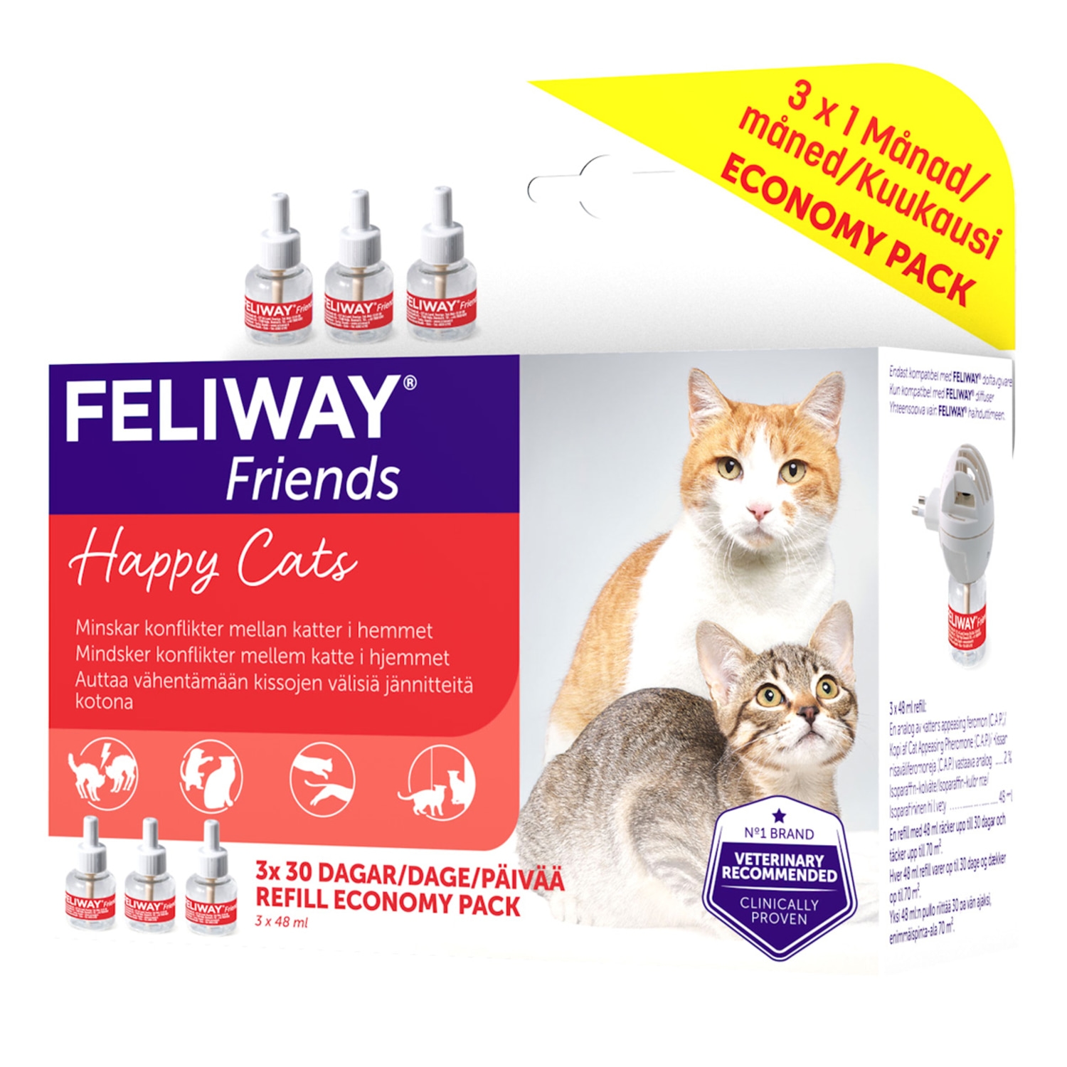 Alternativ bild 1 för Feliway Friends Refill 3-pack
