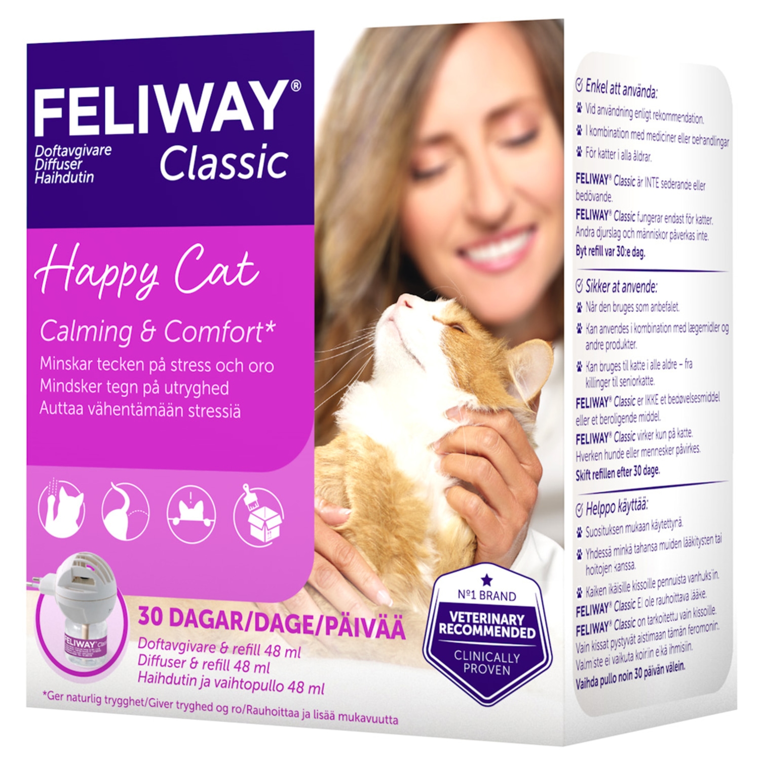 Alternativ bild 1 för Feliway Classic Doftavgivare 48 ml