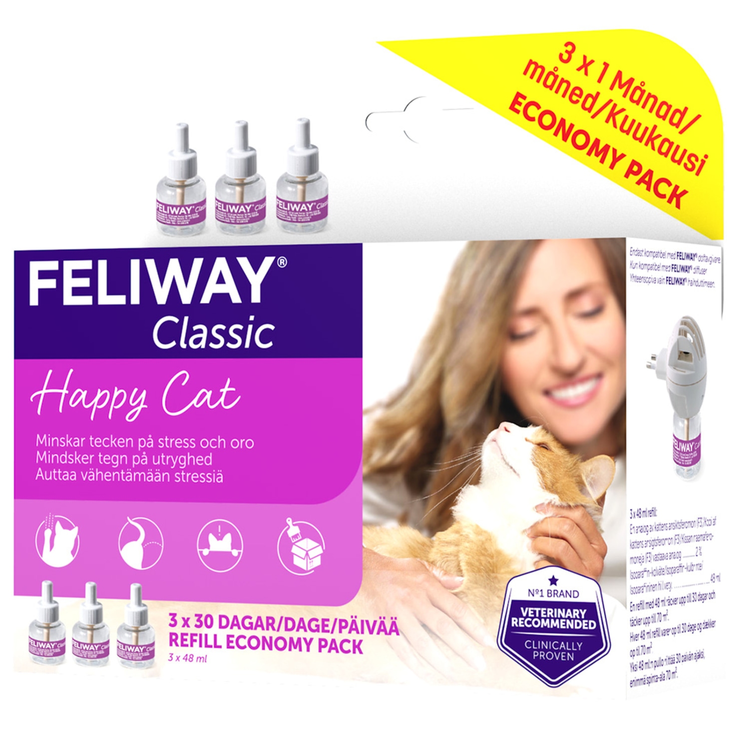 Alternativ bild 1 för Feliway Classic Refill 3-pack