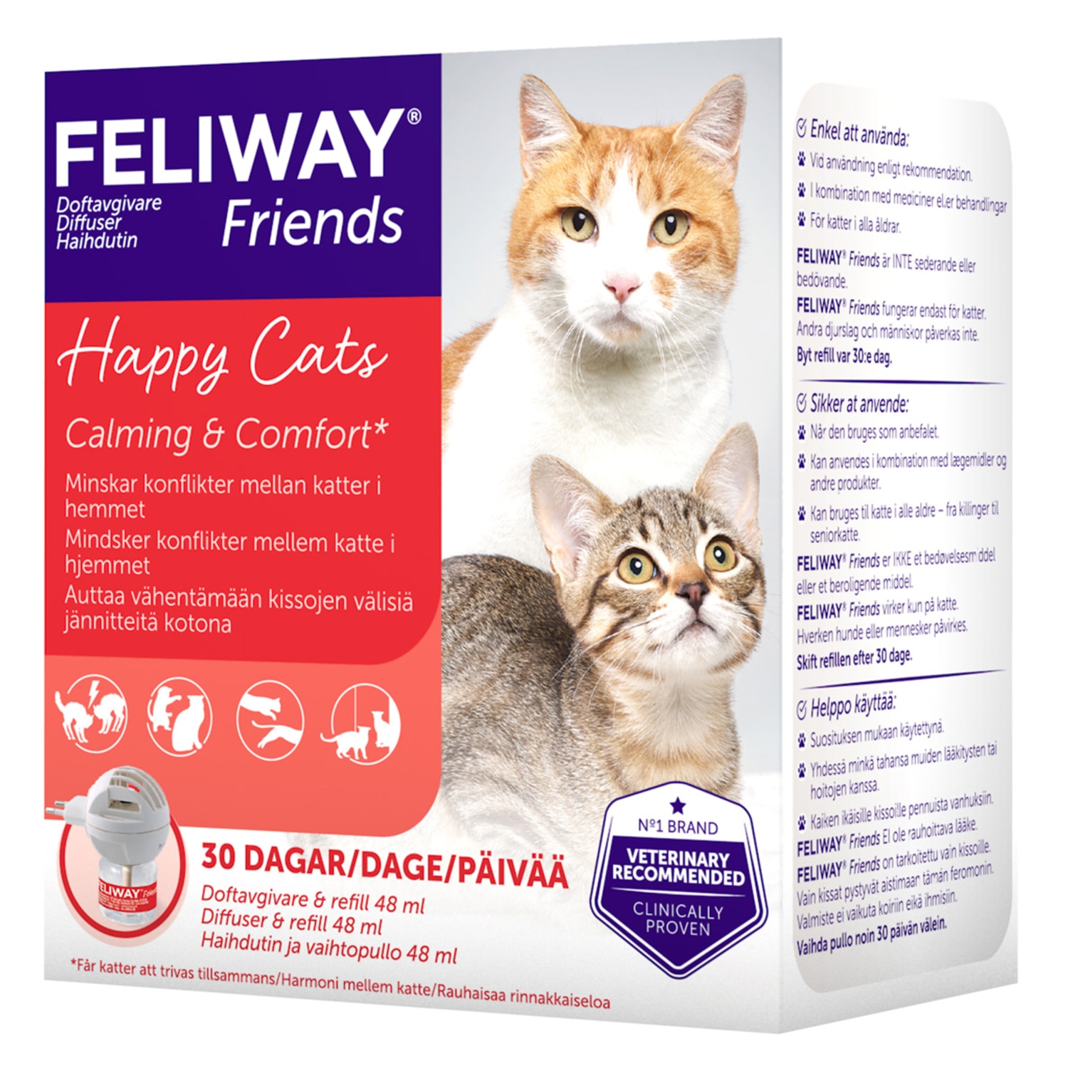 Alternativ bild 1 för Feliway Friends Doftavgivare 48 ml