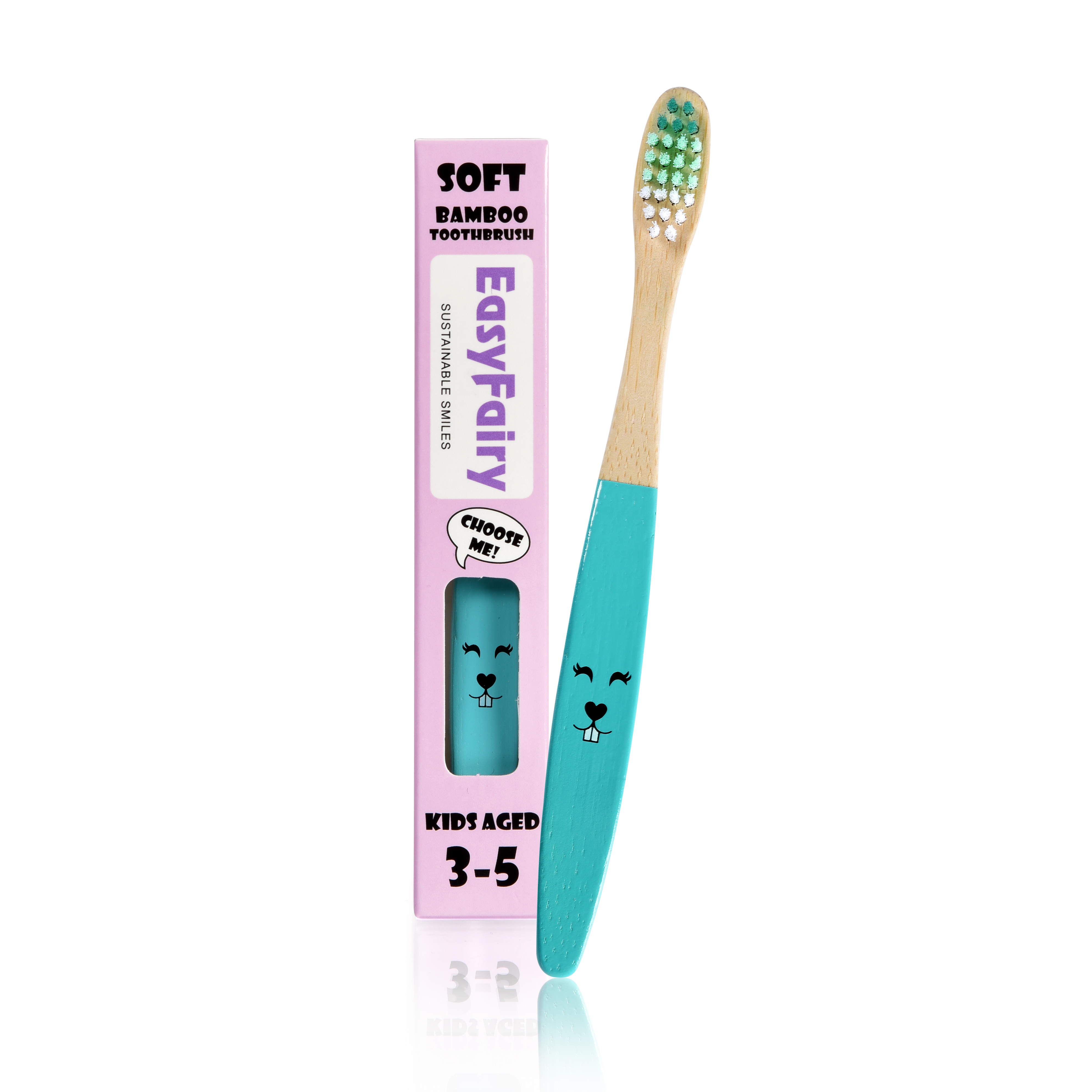 EasyFairy Bambutandborste Turquoise 3-5 år