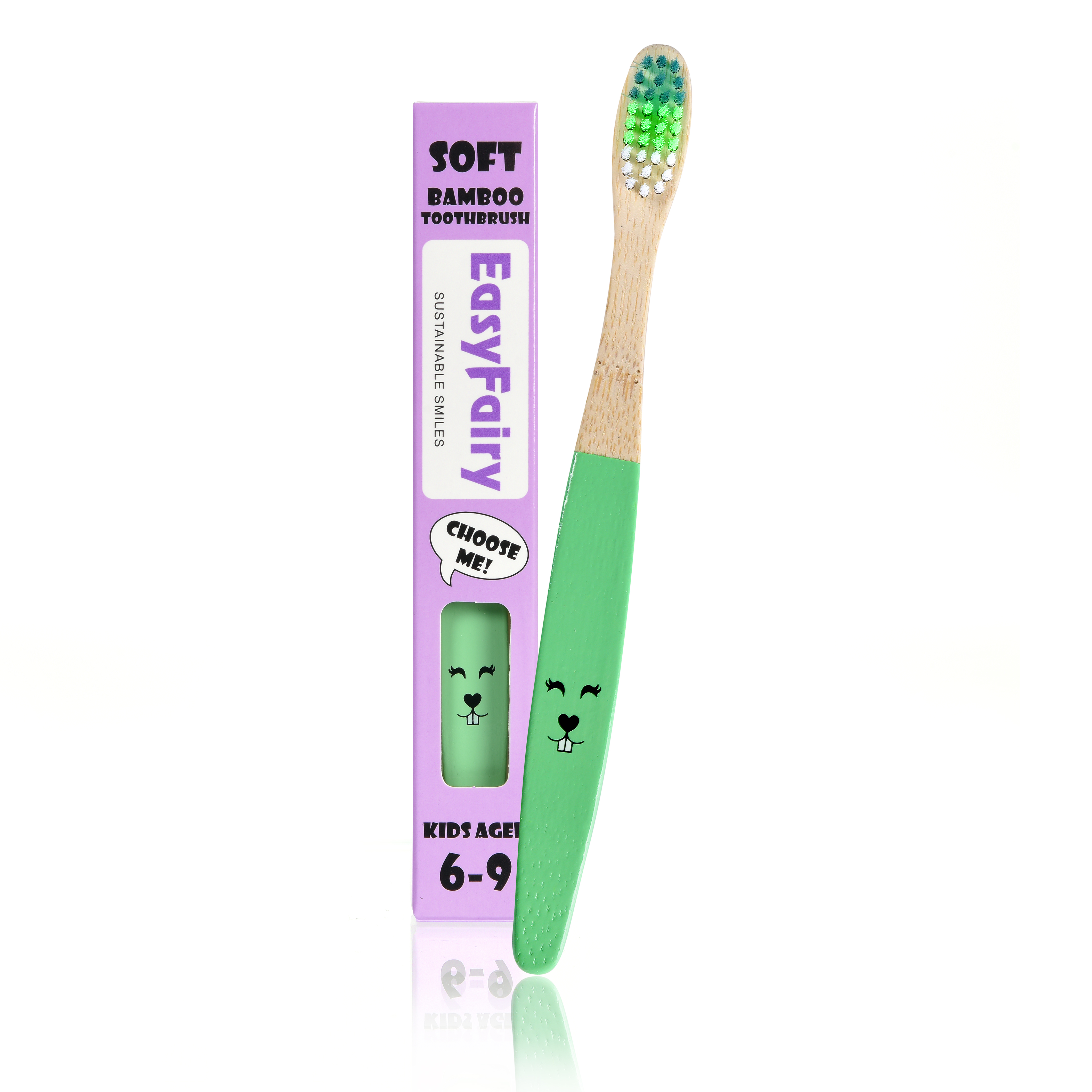 EasyFairy Bambutandborste Green 6-9 år
