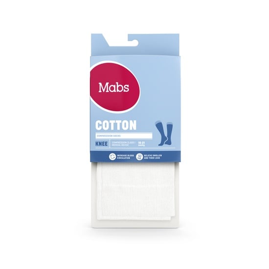 Mabs Cotton Knee White L