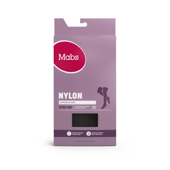 Mabs Nylon Stay Up Black L