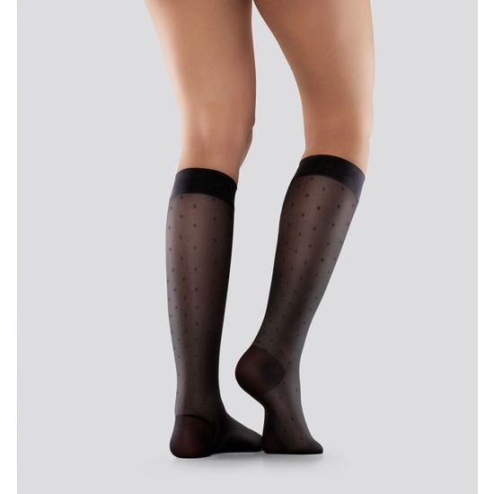 Mabs Nylon Knee Black Dotted M