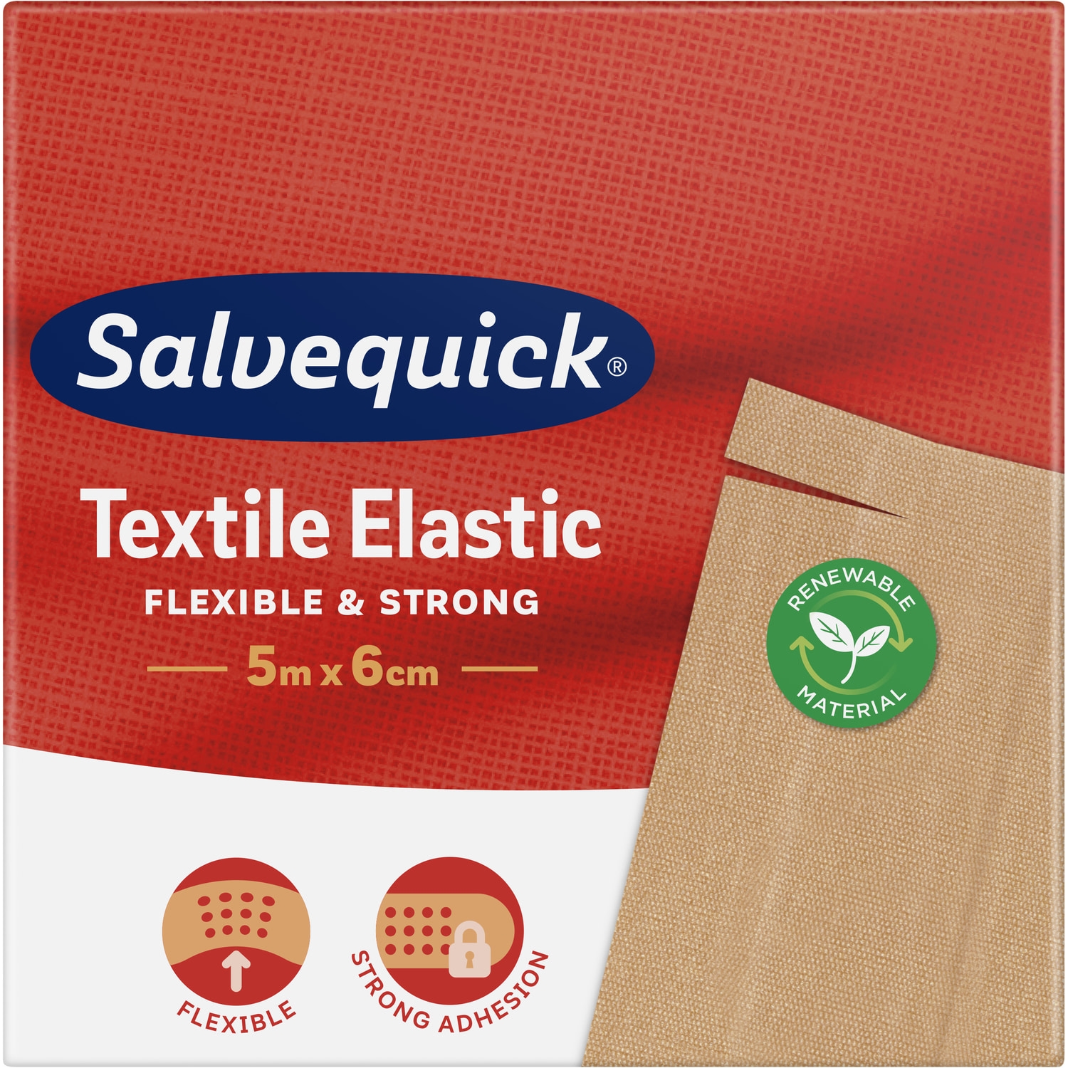Alternativ bild 1 för SalvequickMED Textile Elastic 5 m x 6 cm