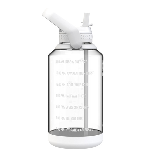 Takeya Tritan Motivational Straw Bottle Cloud White 1,9 liter