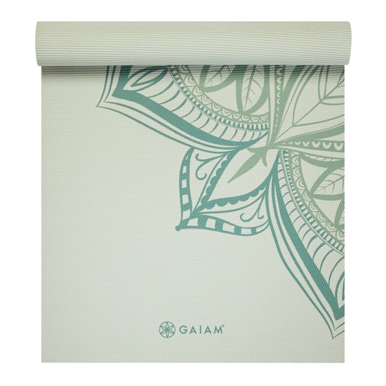 Gaiam Vintage Green Point Yoga Mat Classic Printed 5 mm