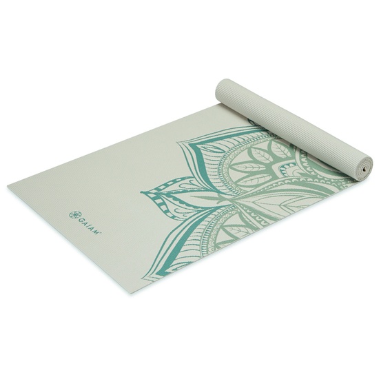 Gaiam Vintage Green Point Yoga Mat Classic Printed 5 mm