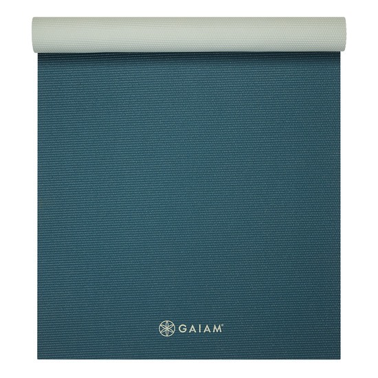 Gaiam Deep Jade/Icicle 2-color Classic Yoga Mat 4 mm