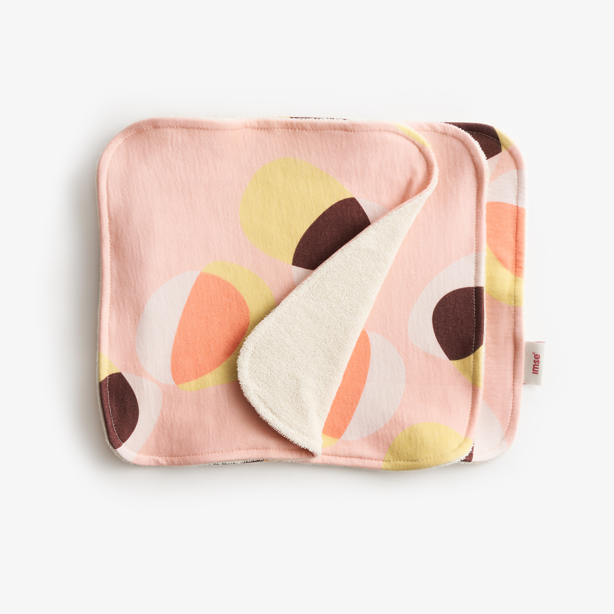 Imse Reusable Face Wipes Pink Hoop 3-pack