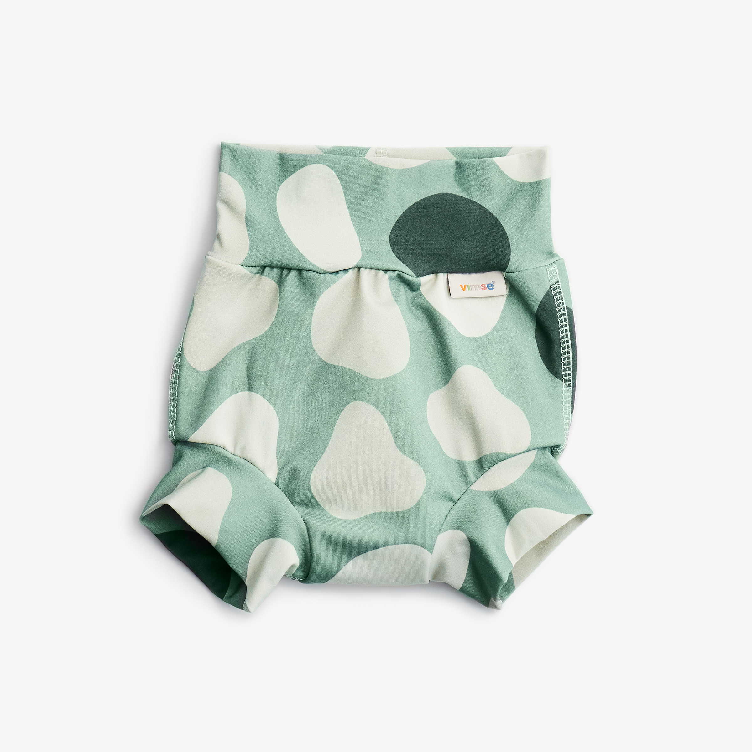 Vimse Badblöja High Waist Green Shapes S 6-8 kg