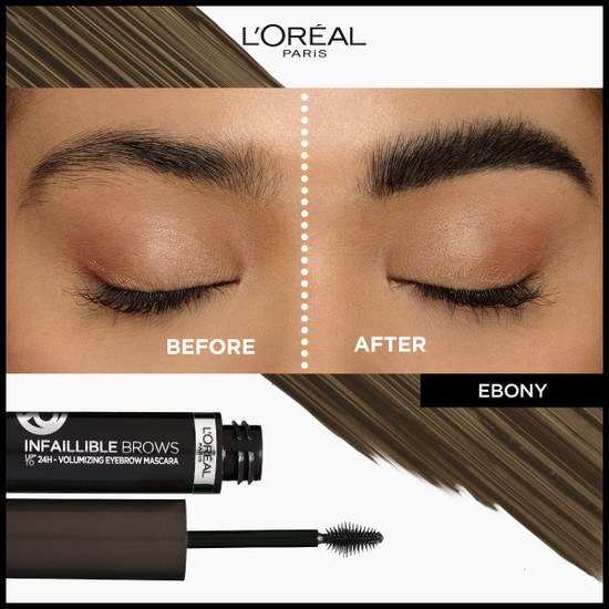 L'Oréal Paris Infaillible Brows 24H Volumizing Eyebrow Mascara 1.0 Ebony 4,4 ml
