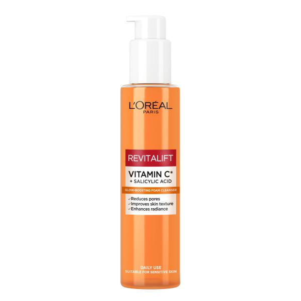 L'Oréal Paris Revitalift Vitamin C + Salicyclic Acid Glow-Boosting Foam Cleanser 150 ml