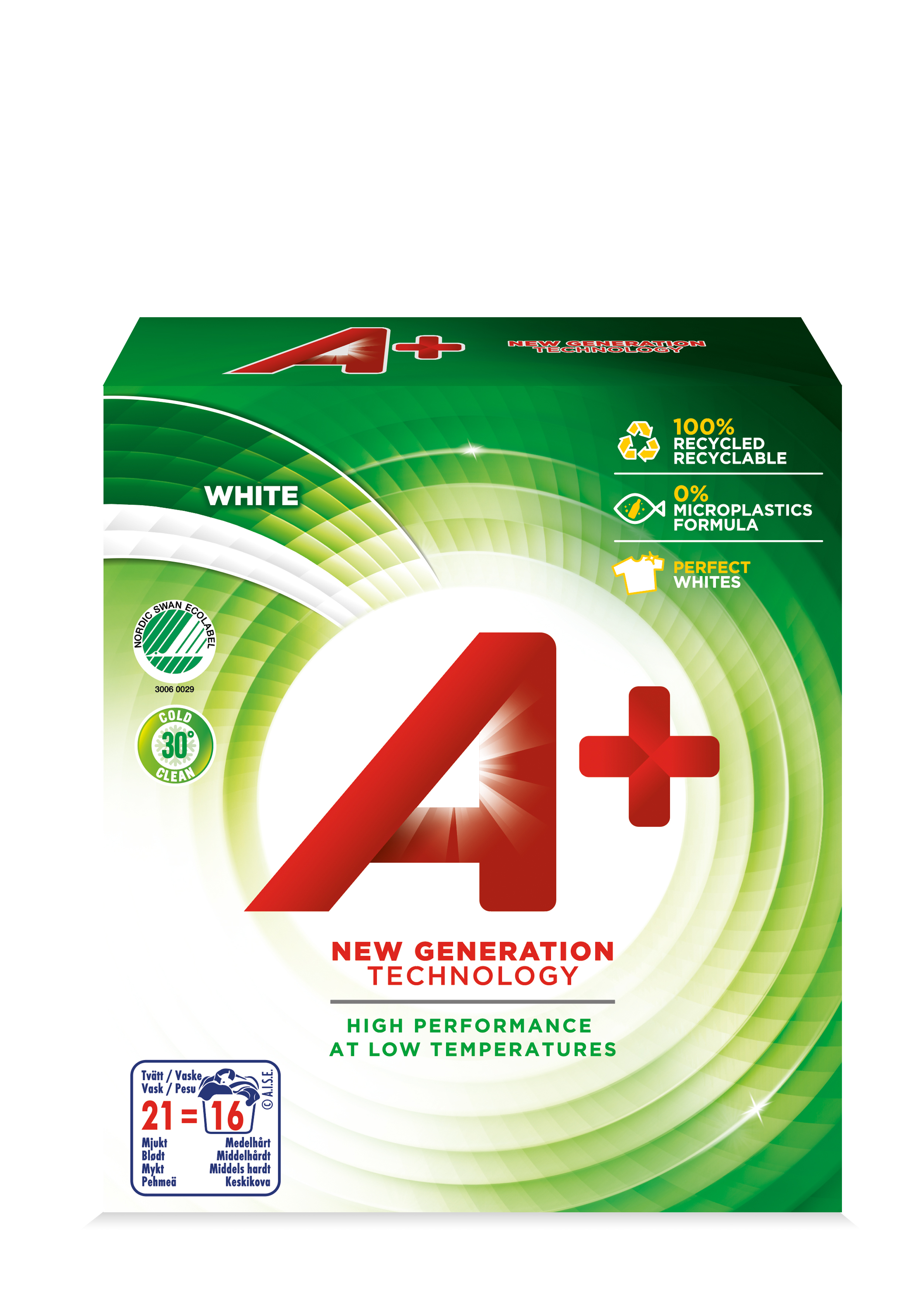 A+ White Pulver Tvättmedel 700 g