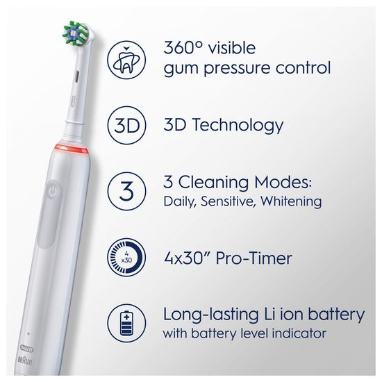 Oral-B Pro Series 3 Duopack Svart och Vit Eltandborste Designed by Braun