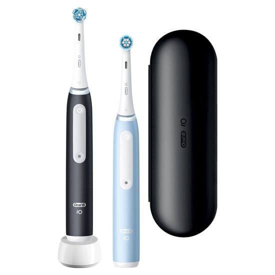 Oral-B iO 3 Duopack Svart och Blå Eltandborste 2 Tandborsthuvuden 1 Resefodral