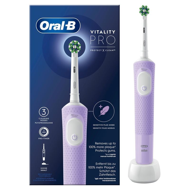 Oral-B Vitality Pro Lila Eltandborste Designed by Braun
