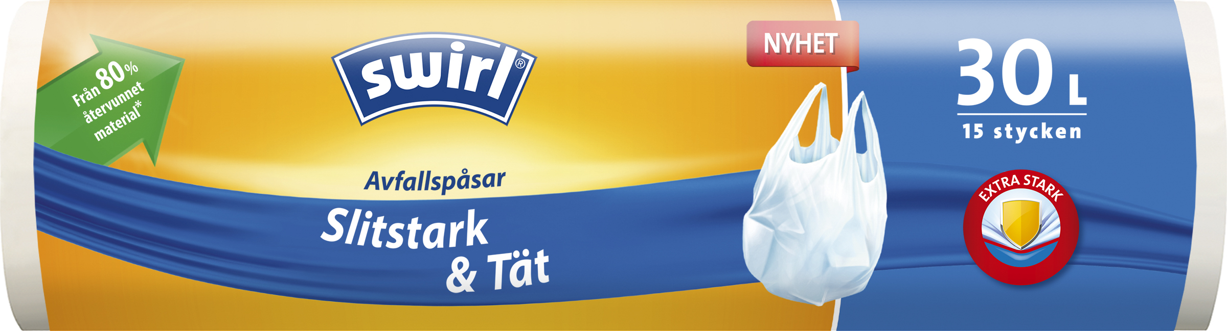 Swirl Avfallspåse Handtag 30 liter