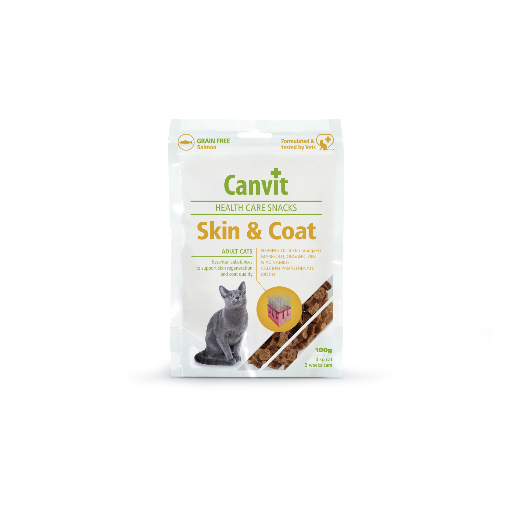 Canvit Health Care Cat Snack Skin & Coat 100 g