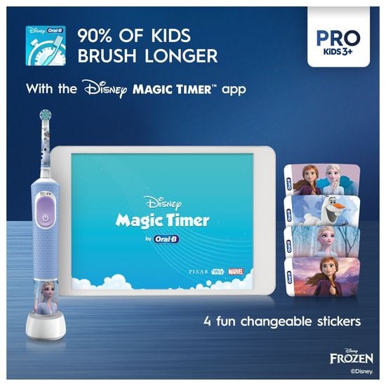 Oral-B Pro Kids Frozen Eltandborste för Barn Designed By Braun