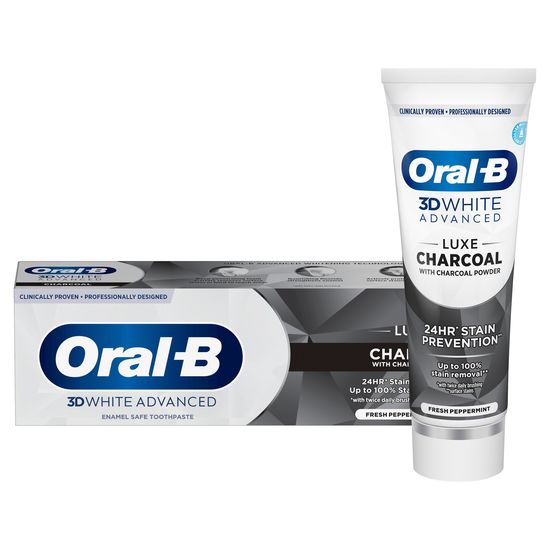 Oral-B 2DWhite Advanced Luxe Charcoal Tandkräm 75 ml
