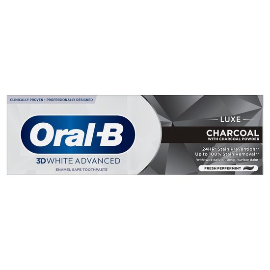 Oral-B 2DWhite Advanced Luxe Charcoal Tandkräm 75 ml