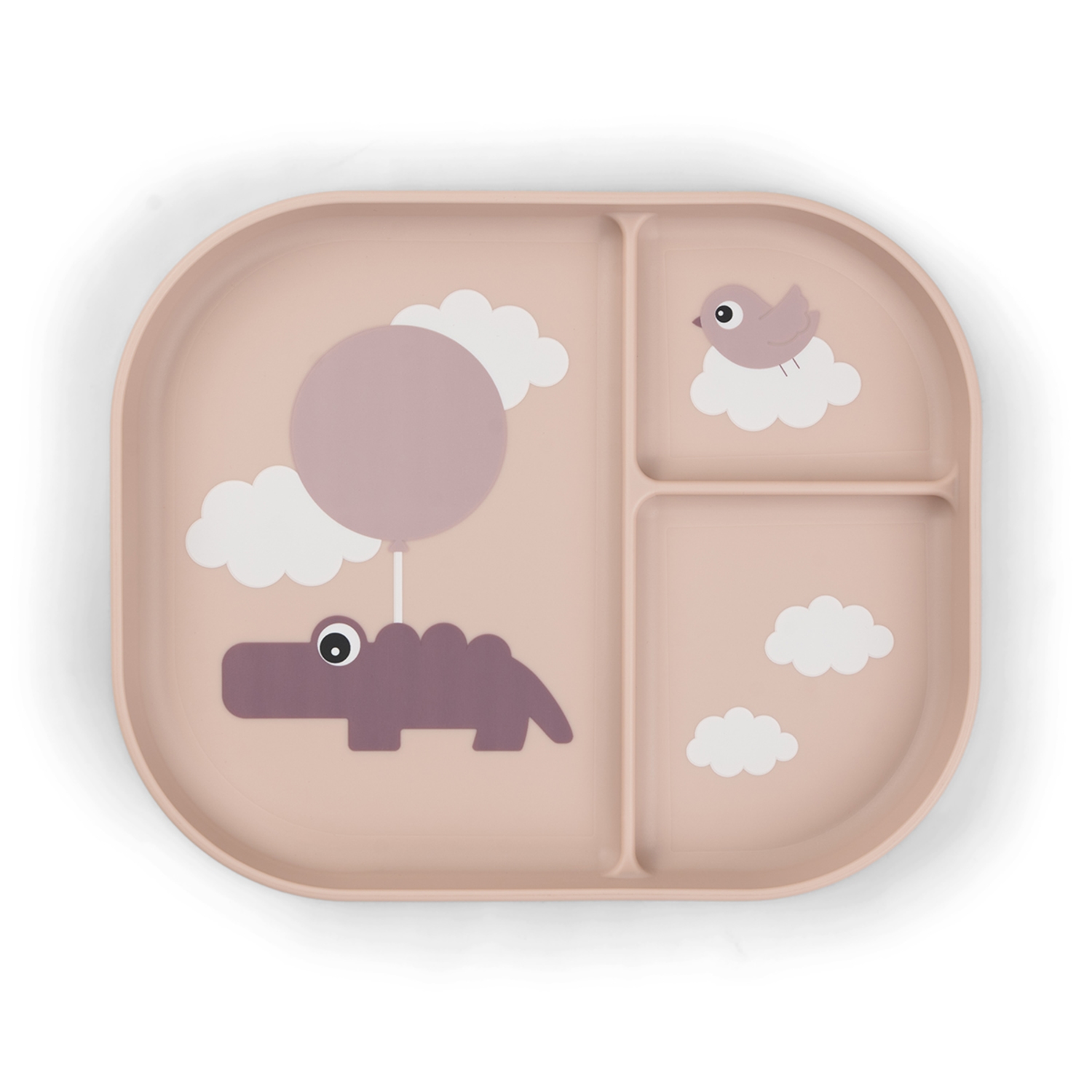 Alternativ bild 1 för Done by Deer indelad tallrik Happy Cloud, powder