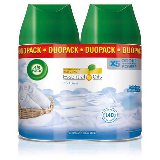 Air Wick Freshmatic Doftspridare Refill Duopack Cool Linen 2x250 ml