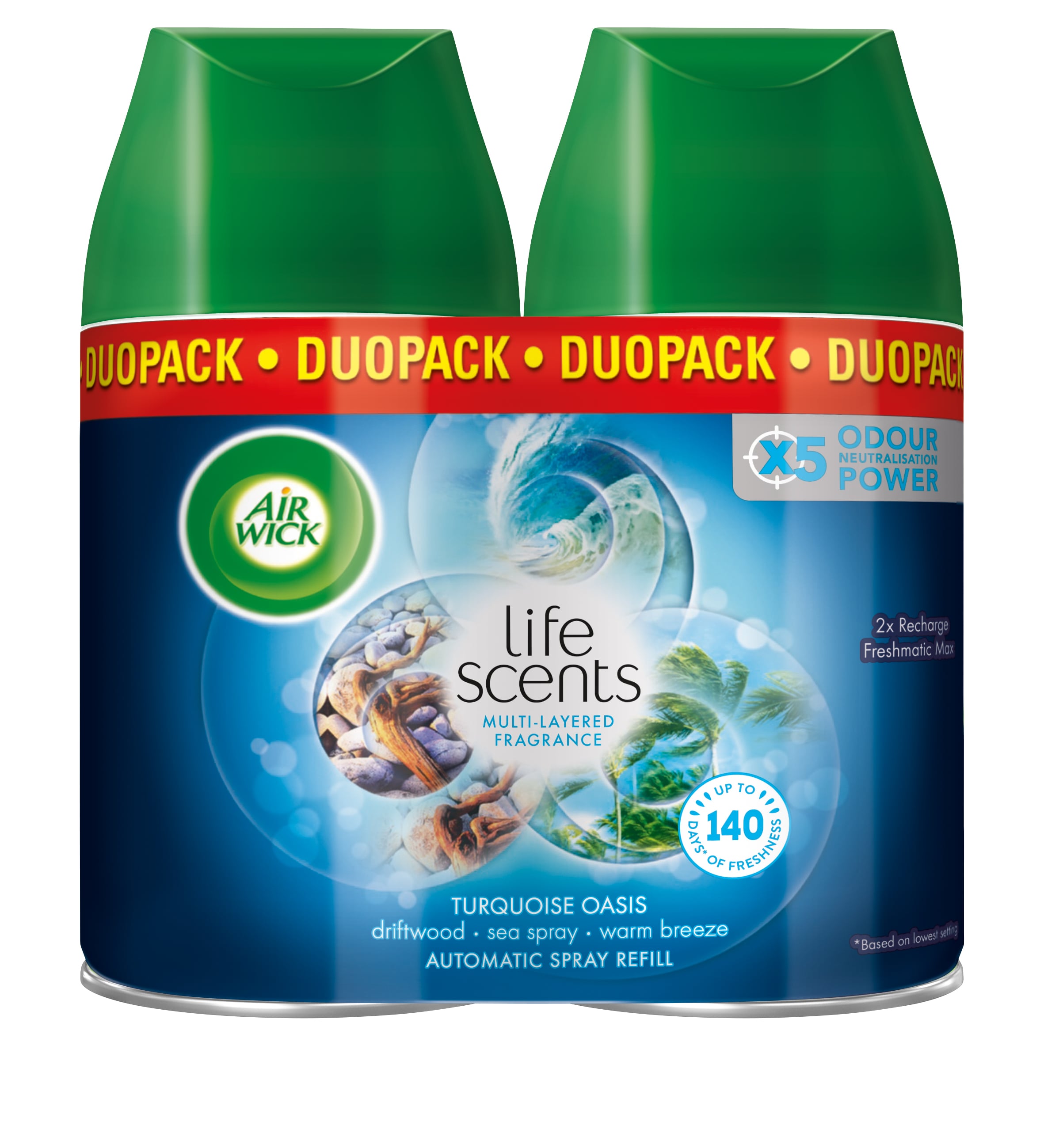 Air Wick Freshmatic Doftspridare Refill Duopack Life Scents Turquoise Oasis 2x25 ml