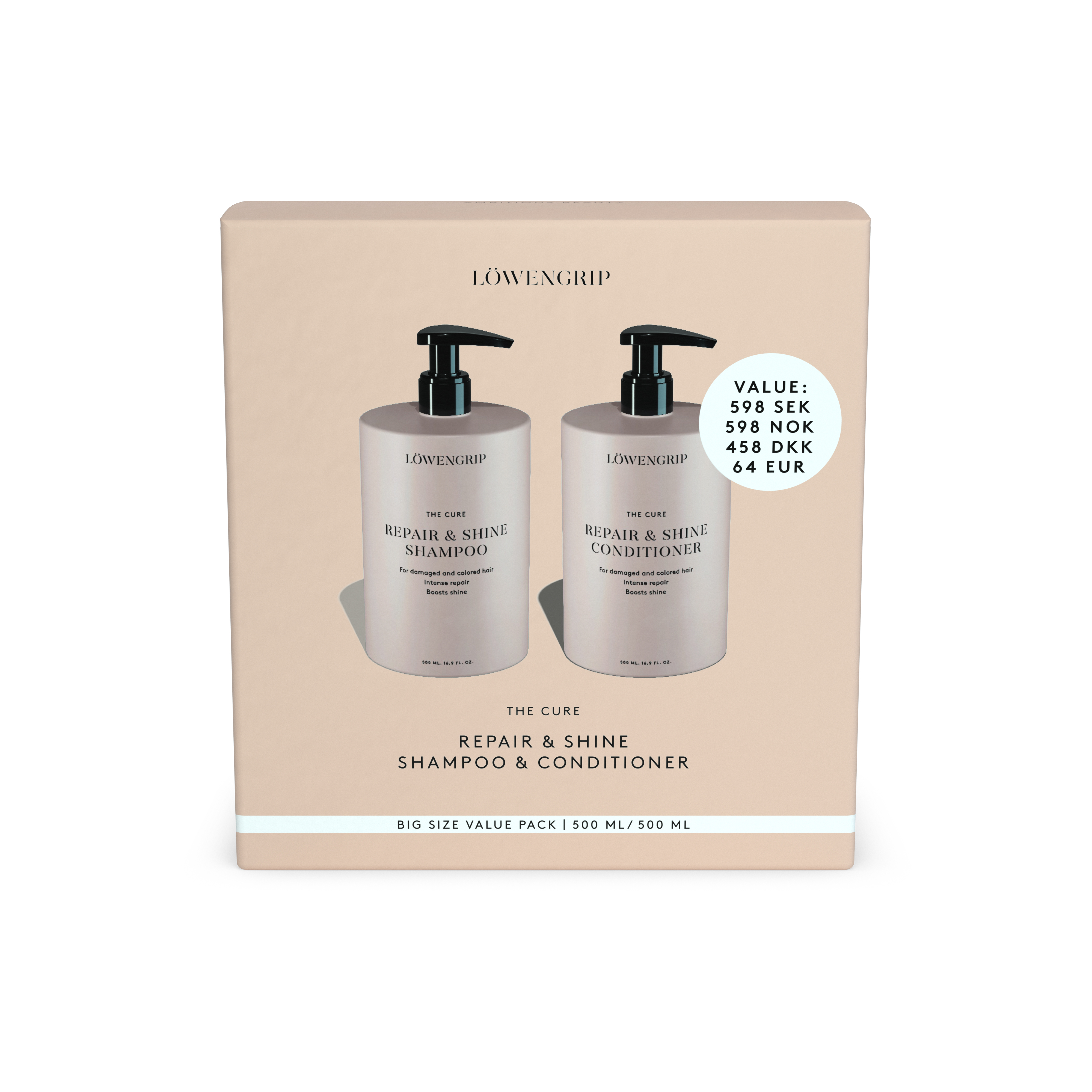 Löwengrip The Cure - Repair & Shine Schampo & Conditioner Big Size Value Pack
