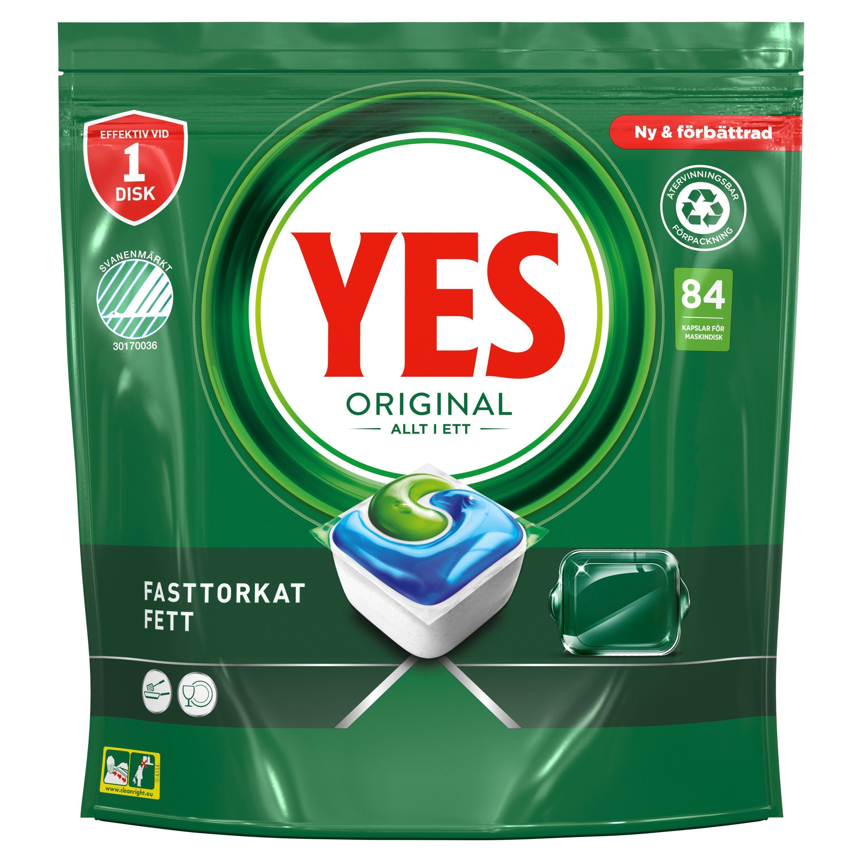 Yes Original All In One Maskindisk 84 Diskmaskinstabletter