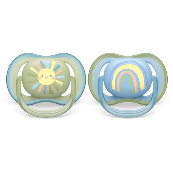 Philips Avent Ultra Air Napp 0-6 m Ljusblå/Grön 2 st