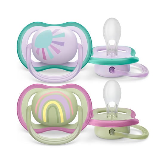 Philips Avent Ultra Air Napp 0-6 m Lila/Grön 2 st