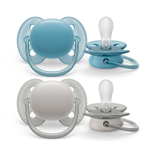 Philips Avent Ultra Soft Napp 6-18 mån Turkos/Grå 2-pack
