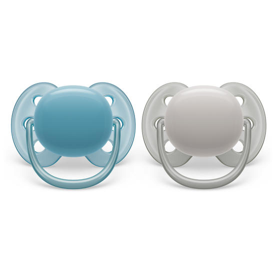 Philips Avent Ultra Soft Napp 6-18 mån Turkos/Grå 2-pack