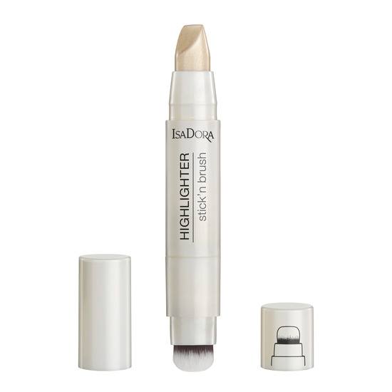 IsaDora Highlighter Stick'n Brush Sparkling Beige 3,6 g