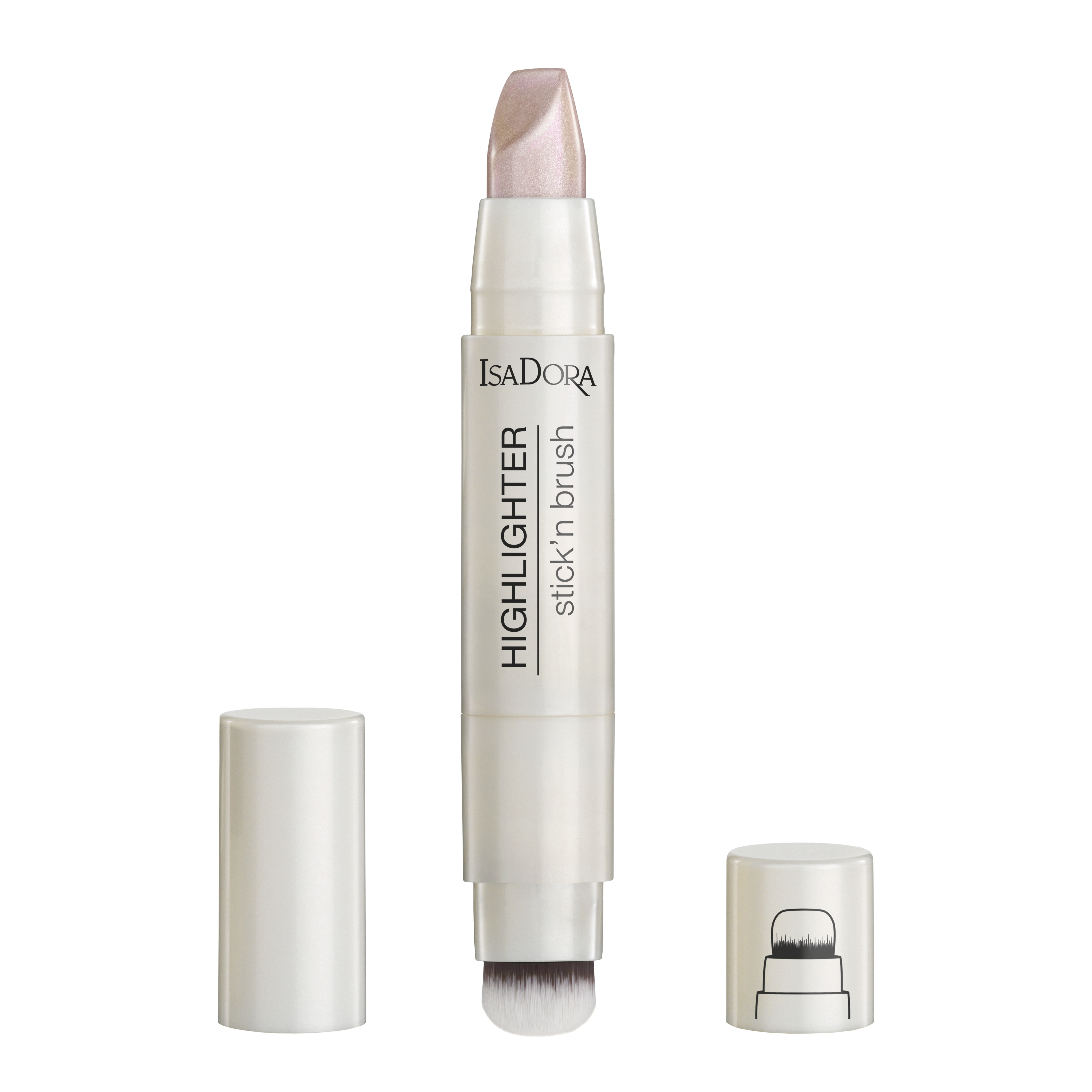 IsaDora Highlighter Stick'n Brush Pink Pearl 3,6 g