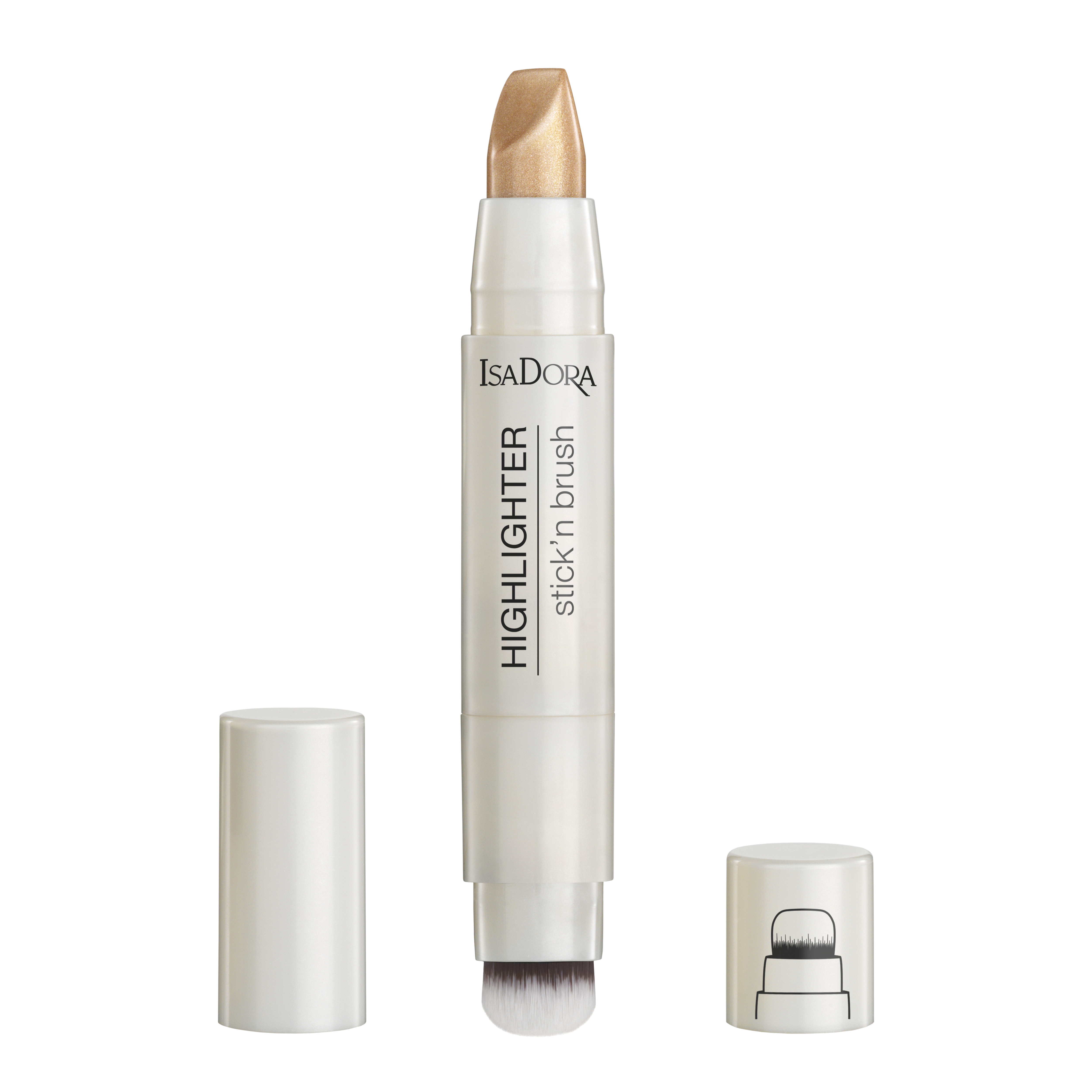 IsaDora Highlighter Stick'n Brush Bronze Shimmer 3,6 g