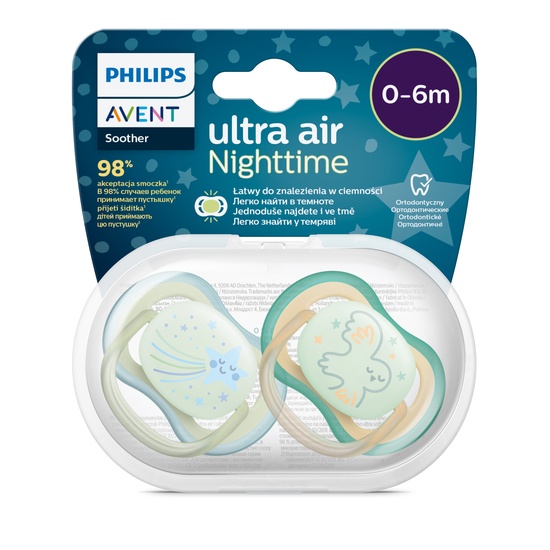 Philips Avent Ultra Air Nattnapp 0-6m Grön/Blå 2 st
